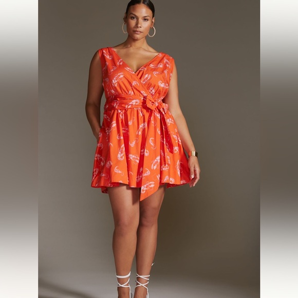Maeve Flirty Wrap Mini Dress